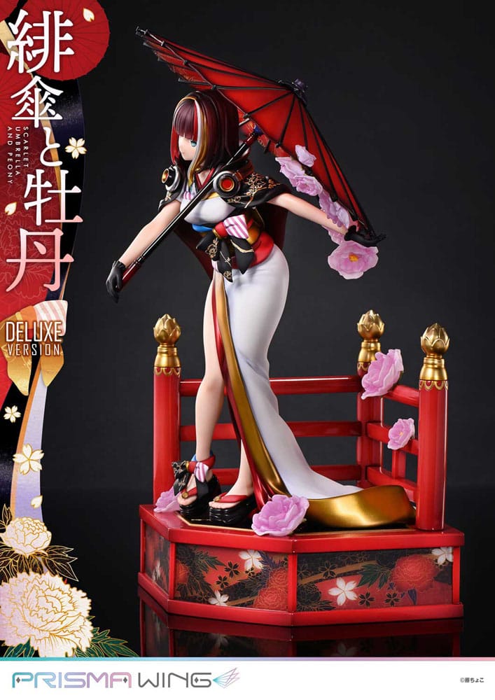 PREORDINE 12/2025 Original Illustration by Fuzichoco Prisma Wing PVC Statue 1/7 Scarlet Umbrella And Peony Deluxe Version 32 cm (PREORDINE NON CANCELLABILE)