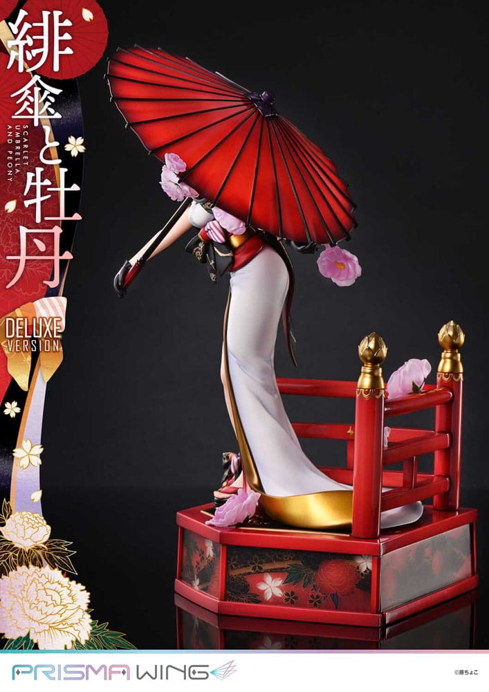 PREORDINE 12/2025 Original Illustration by Fuzichoco Prisma Wing PVC Statue 1/7 Scarlet Umbrella And Peony Deluxe Version 32 cm (PREORDINE NON CANCELLABILE)