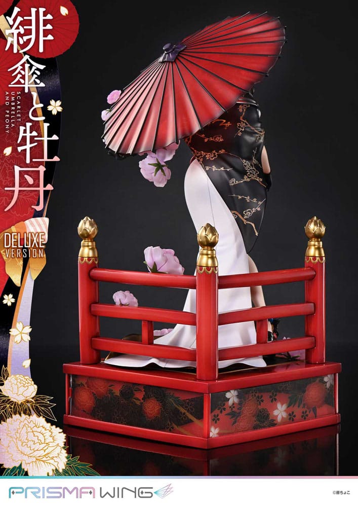 PREORDINE 12/2025 Original Illustration by Fuzichoco Prisma Wing PVC Statue 1/7 Scarlet Umbrella And Peony Deluxe Version 32 cm (PREORDINE NON CANCELLABILE)