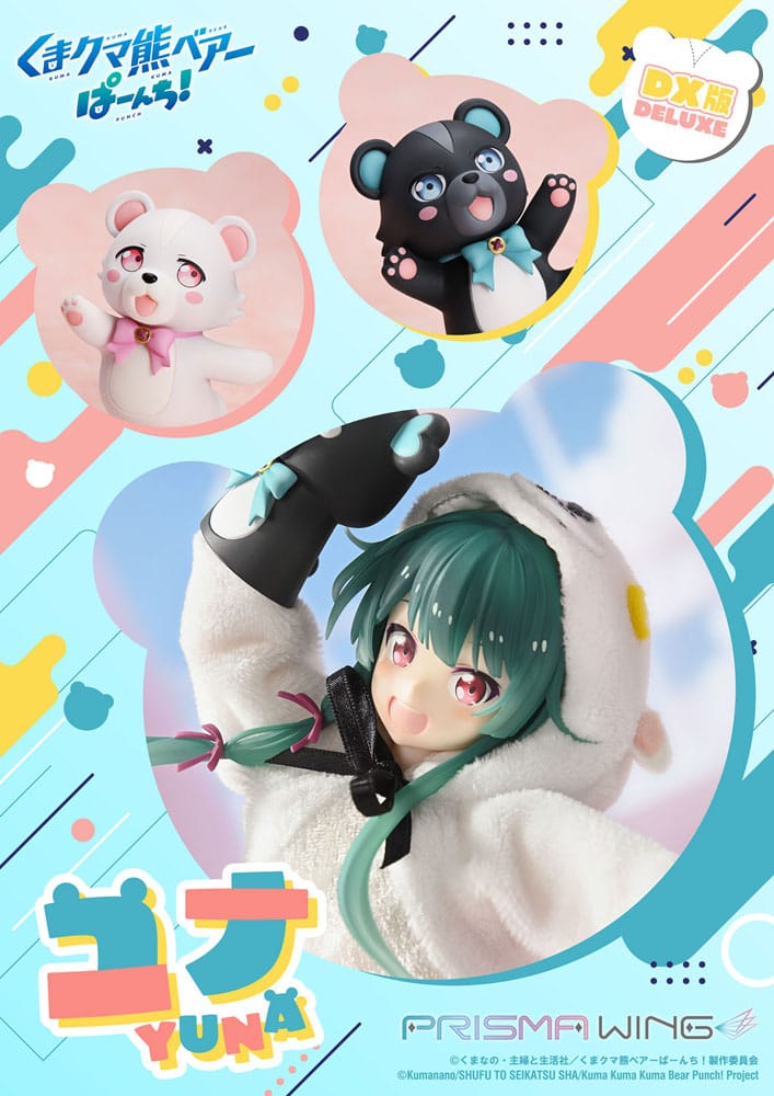 PREORDINE 08/2026 Kuma Kuma Kuma Bear Punch! Prisma Wing PVC Statue 1/7 Yuna Deluxe Version 28 cm (PREORDINE NON CANCELLABILE)