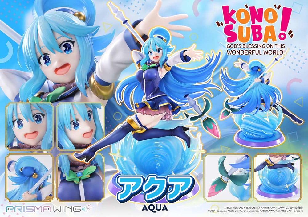 PREORDINE+ 04/2027 Konusuba - God's blessing on this wonderful world! Prisma Wing PVC Statue 1/7 Aqua 24 cm