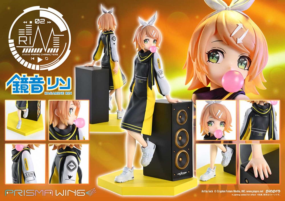 SU ORDINAZIONE Vocaloid Piapro Characters Prisma Wing PVC Statue 1/7 Kagamine Rin (Art by lack) 21 cm