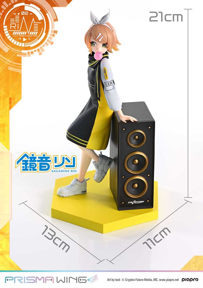 SU ORDINAZIONE Vocaloid Piapro Characters Prisma Wing PVC Statue 1/7 Kagamine Rin (Art by lack) 21 cm