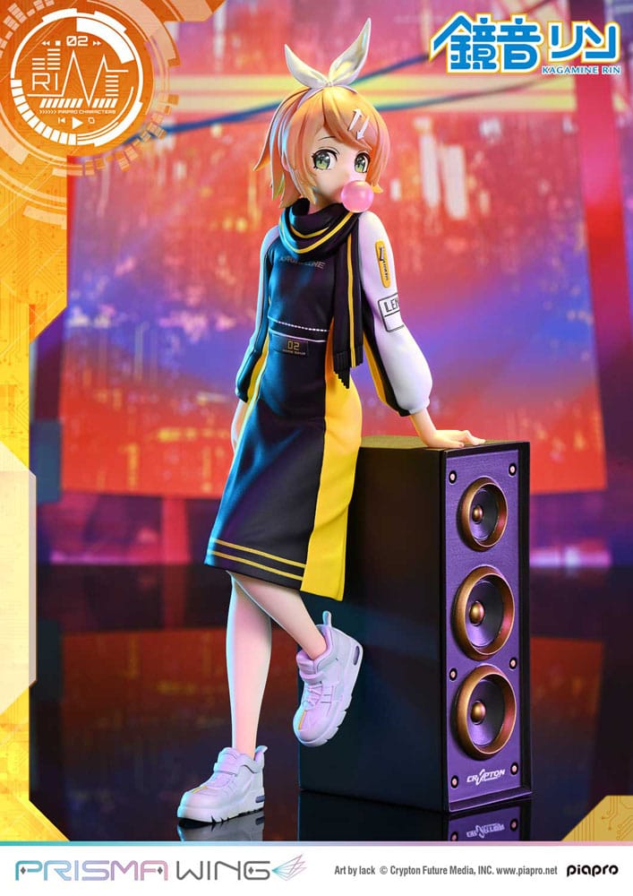 SU ORDINAZIONE Vocaloid Piapro Characters Prisma Wing PVC Statue 1/7 Kagamine Rin (Art by lack) 21 cm