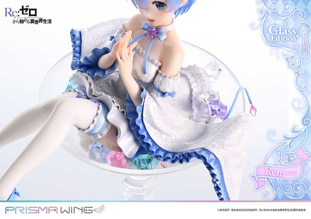 SU ORDINAZIONE Re:Zero - Starting Life in Another World Prisma Wing PVC Statue 1/7 Rem Glass Edition 23 cm