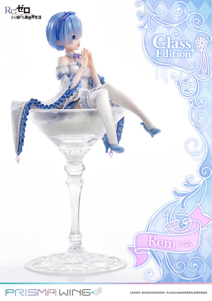 SU ORDINAZIONE Re:Zero - Starting Life in Another World Prisma Wing PVC Statue 1/7 Rem Glass Edition 23 cm