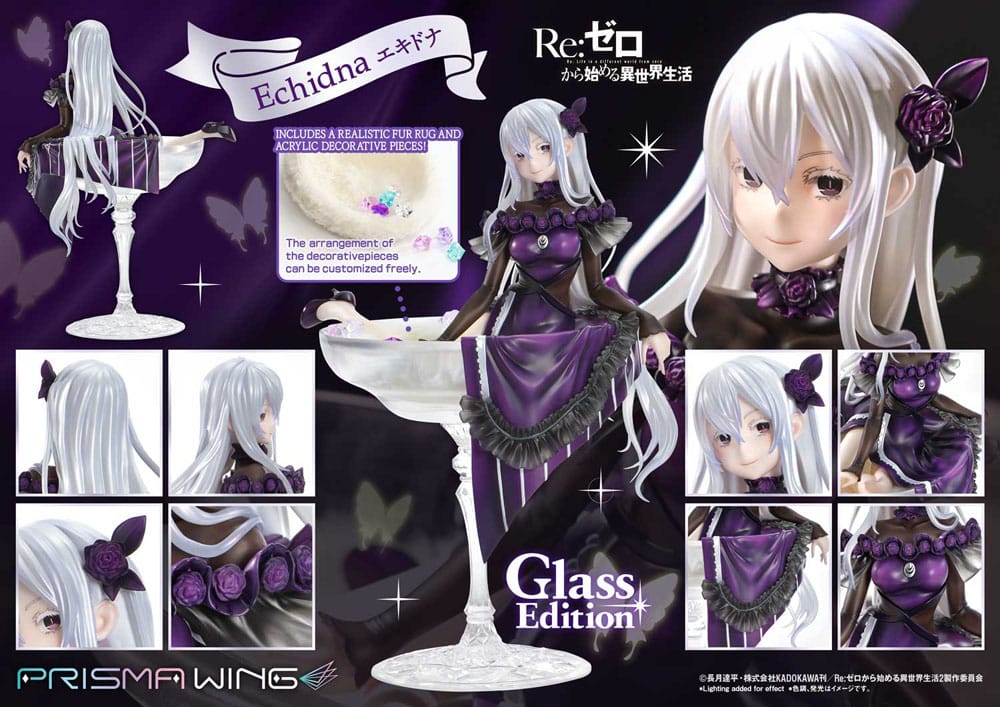 PREORDINE 12/2025 Re:ZERO Starting Life in Another World Prisma Wing Echidna Glass Edition 24 cm Statue 1/7 (PREORDINE NON CANCELLABILE)