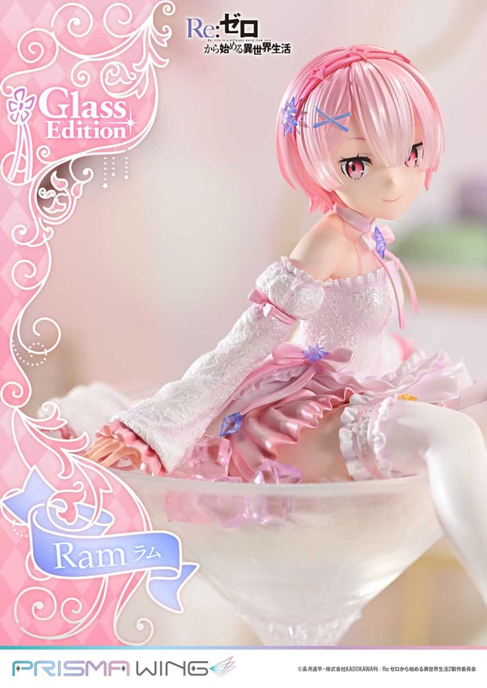 PREORDINE 04/2026 Re:ZERO Starting Life in Another World Prisma Wing PVC Statue 1/7 Ram Glass Edition 24 cm (PREORDINE NON CANCELLABILE)