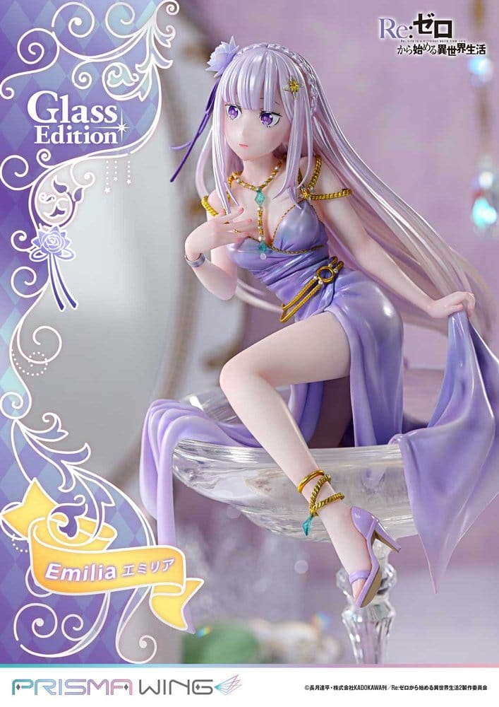 PREORDINE+ 08/2028 Re:Zero Prisma Wing Statue 1/7 Emilia Glass Edition 29 cm