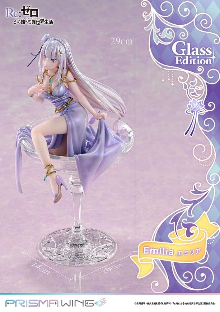 PREORDINE+ 08/2028 Re:Zero Prisma Wing Statue 1/7 Emilia Glass Edition 29 cm