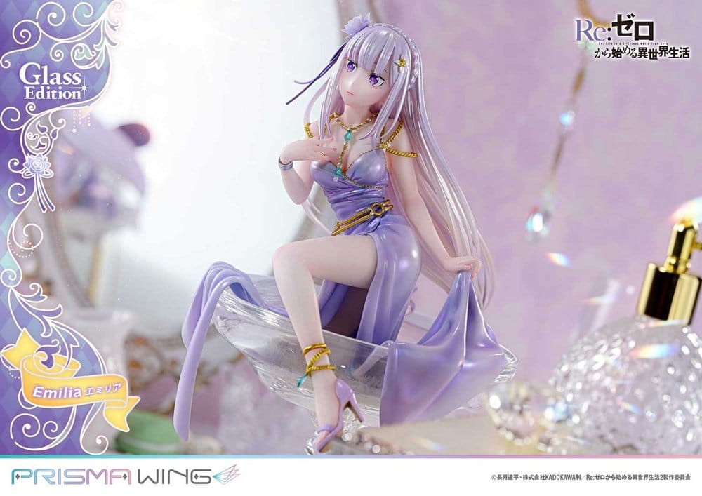 PREORDINE+ 08/2028 Re:Zero Prisma Wing Statue 1/7 Emilia Glass Edition 29 cm