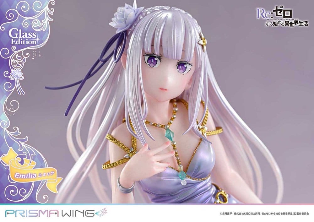 PREORDINE+ 08/2028 Re:Zero Prisma Wing Statue 1/7 Emilia Glass Edition 29 cm