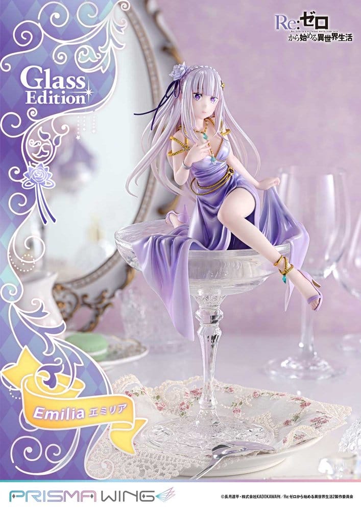 PREORDINE+ 08/2028 Re:Zero Prisma Wing Statue 1/7 Emilia Glass Edition 29 cm