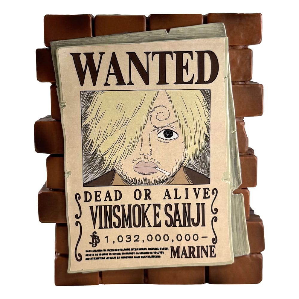 One Piece Coin Bank Sanji Wanted MADE TO ORDER