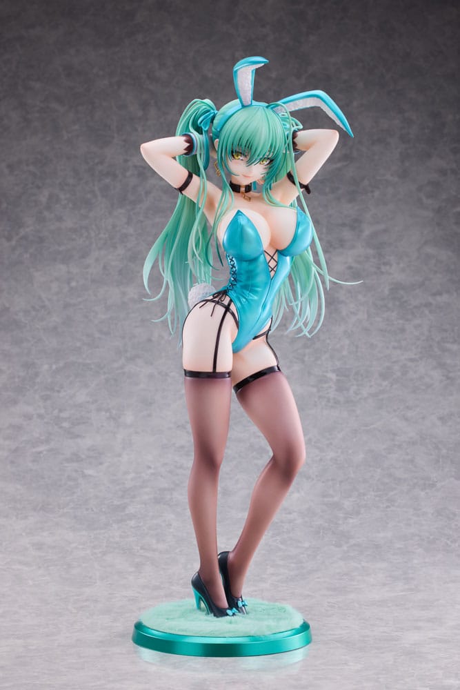 SU ORDINAZIONE Original Character PVC Statue 1/4 Green Twin Tail Bunny-chan 43 cm