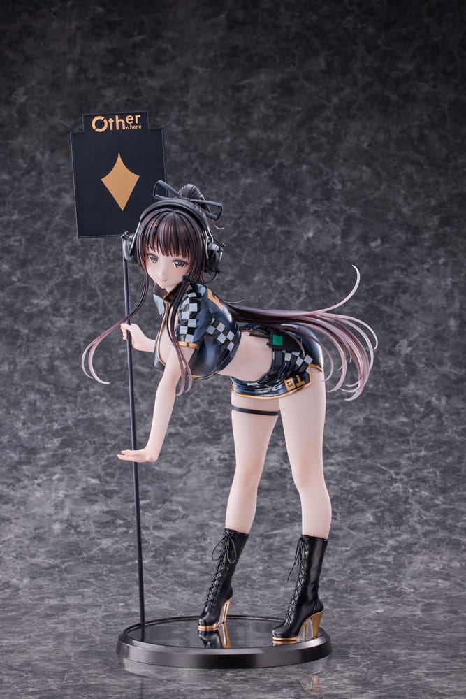 SU ORDINAZIONE Original Character PVC Statue 1/4 Racing Girl Kurumizawa 43 cm ESAURITO
