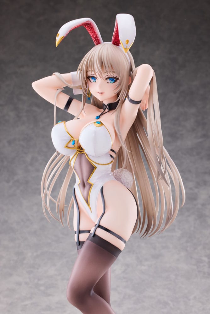 PREORDINE CHIUSO 05/2026 Original Character PVC Statue 1/4 White Bunny Onee-san Illustrated by sakiyamama Deluxe Ver. 43 cm (18+) (PREORDINE NON CANCELLABILE)