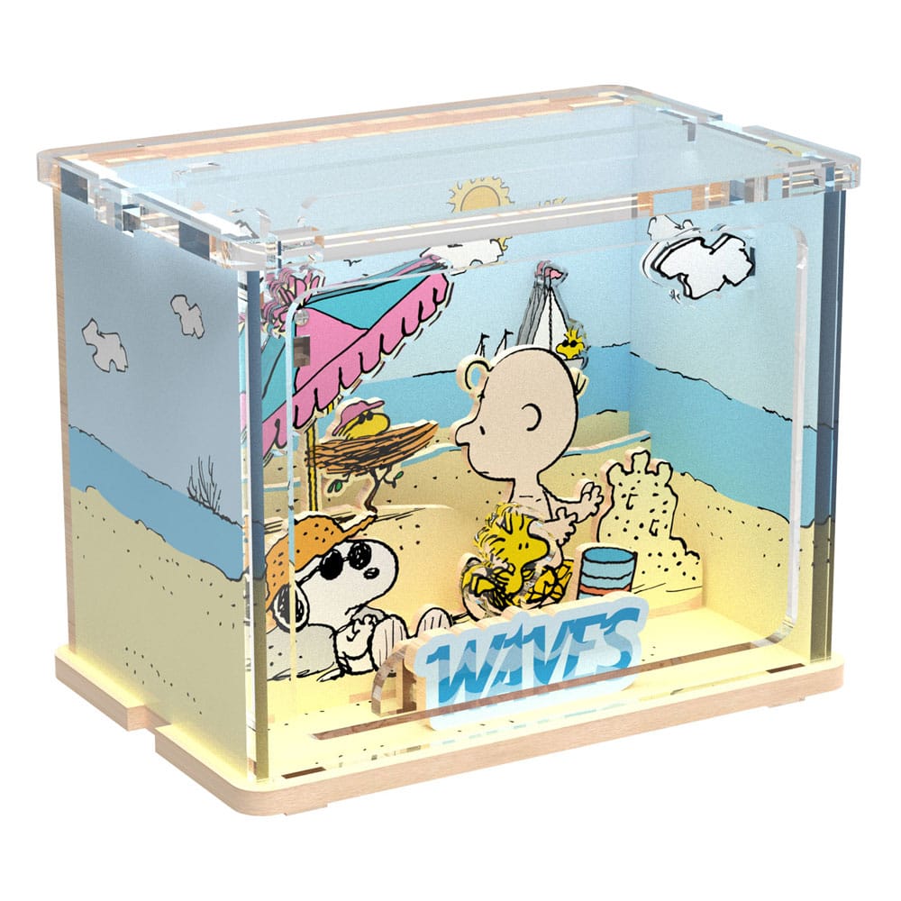 Auf Bestellung gefertigt: Peanuts Puremind DIY Bau-Mini-Szene Entspannung am Strand