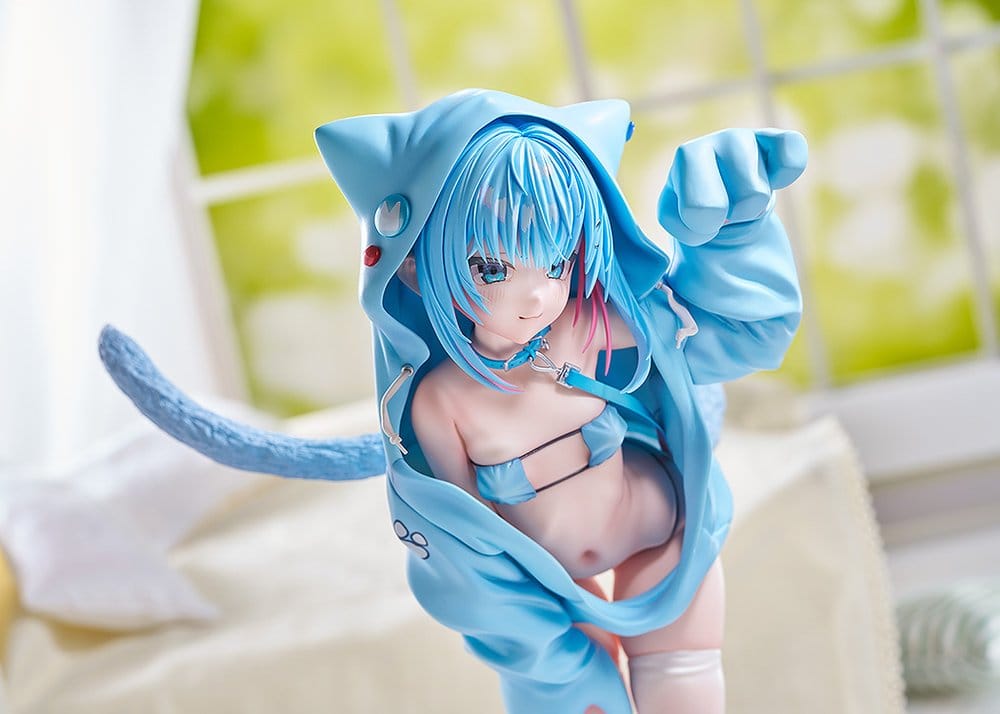 PREORDINE+ 05/2027 (NON CANCELLABILE) Virtual illustrator Kanzarin PVC Figure 1/6 kanzarin-chan: Cat-Eared Hoodie Ver. 26 cm