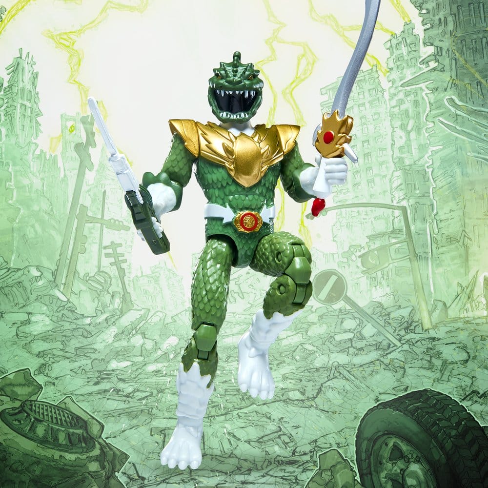 🧪 LAB | SU ORDINAZIONE Mighty Morphin Power Rangers x Godzilla Action Figure Green Godzilla