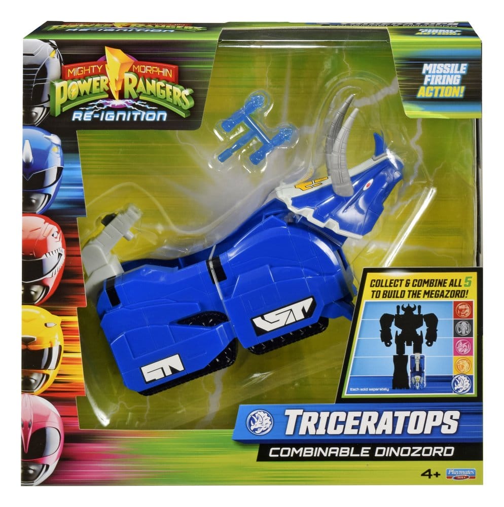 🧪 LAB | SU ORDINAZIONE Mighty Morphin Power Rangers Combinable Dinozord Action Figure Triceratops 20 cm