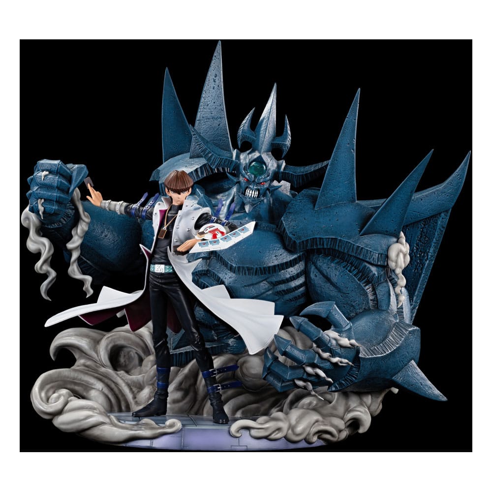 Auf Bestellung gefertigte Yu-Gi-Oh! Seto Kaiba & Obelisk der Peiniger Statue, 50 cm