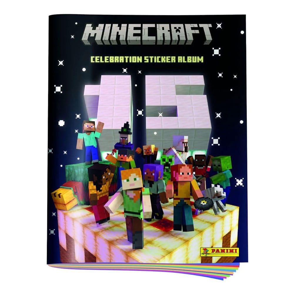 SU ORDINAZIONE Minecraft Sticker Collection Album 15th Anniversary Celebration *German Version* *PREZZO SPECIALE*