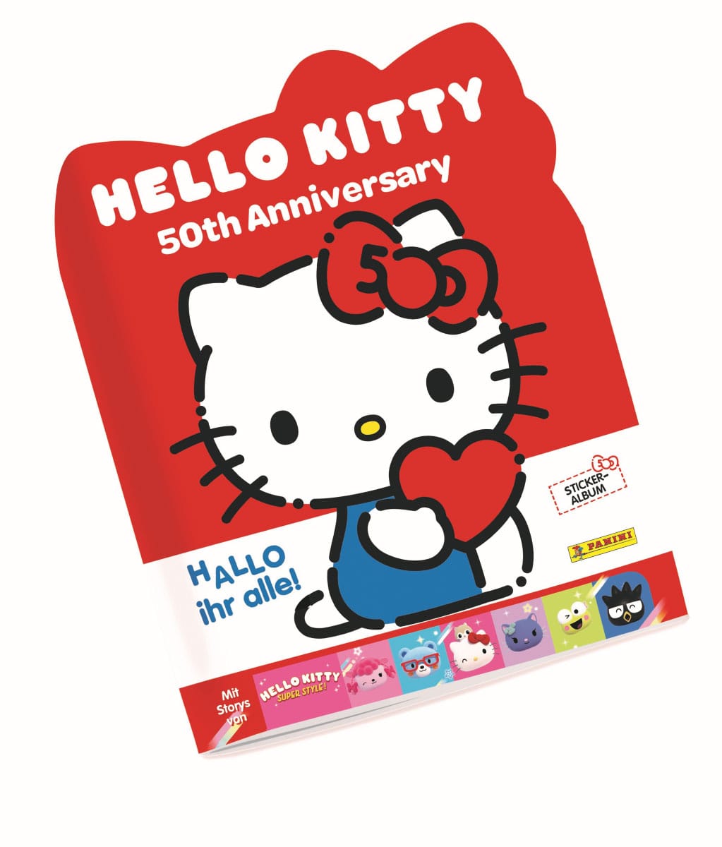 SU ORDINAZIONE Hello Kitty Sticker Collection Album 50th Anniversary *German Version* *PREZZO SPECIALE*