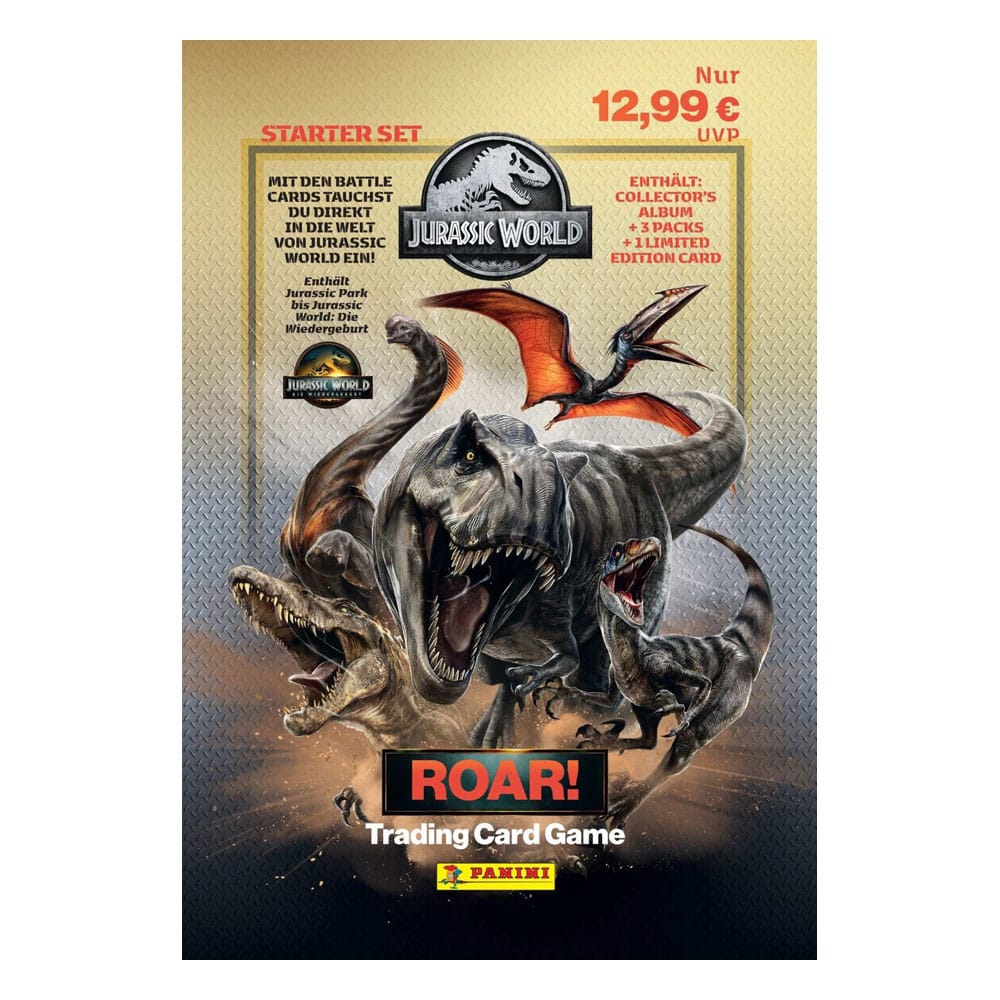 SU ORDINAZIONE Jurassic World Roar Trading Cards Starter Pack *German Version*