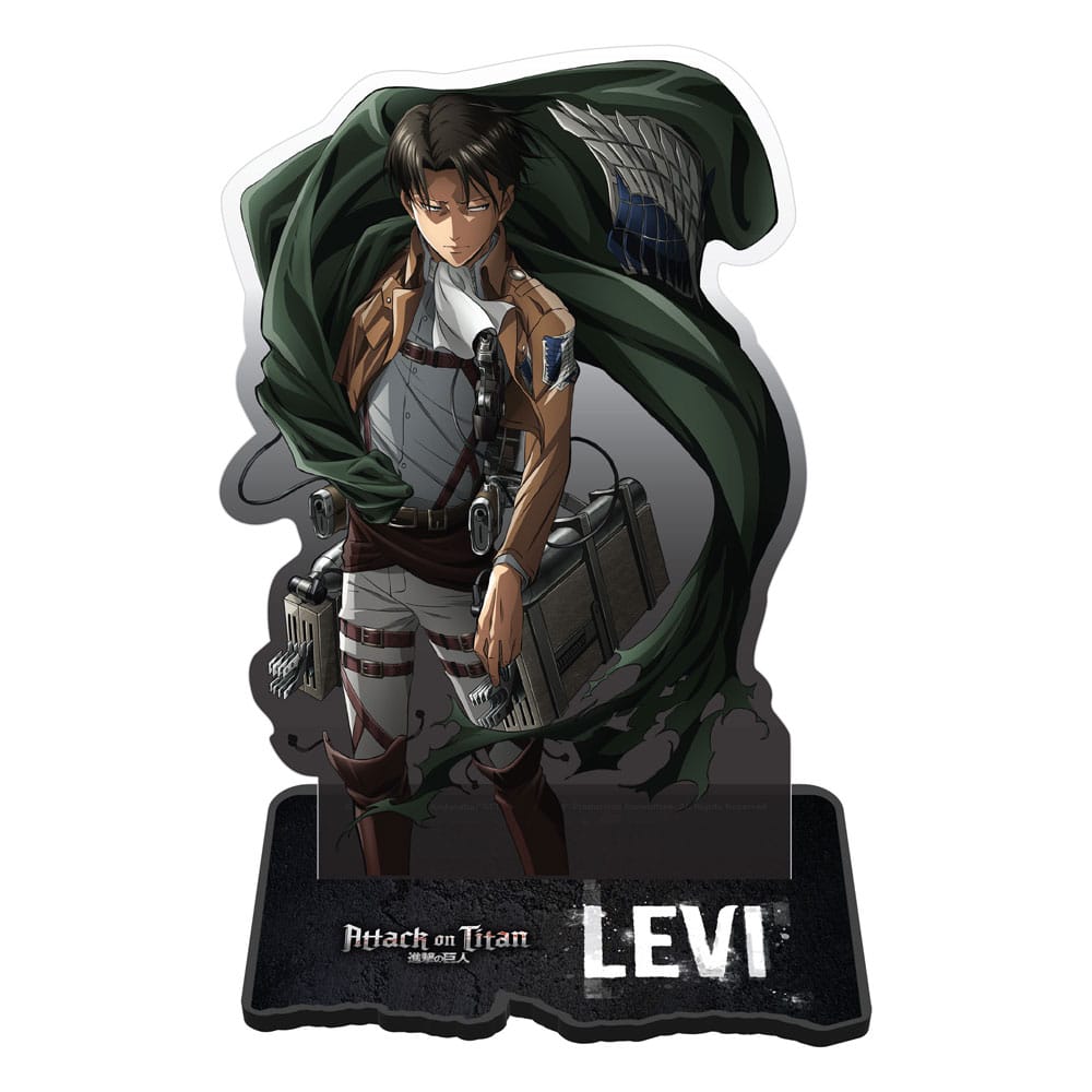 SU ORDINAZIONE Attack on Titan Acryl Figure Levi Battle-Ready 18 cm