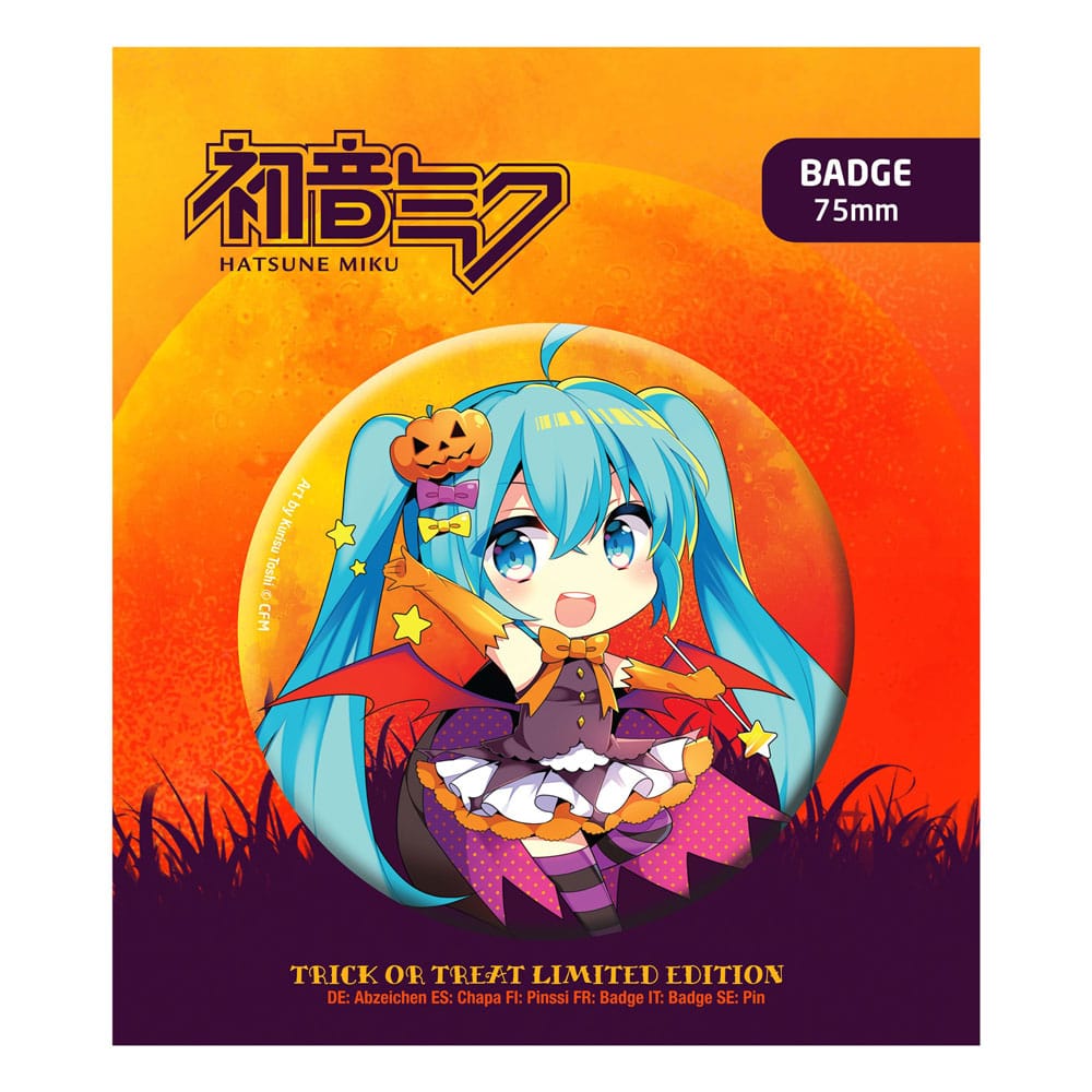 SU ORDINAZIONE Hatsune Miku Pin Badge Halloween Limited Edition Hatsune Miku