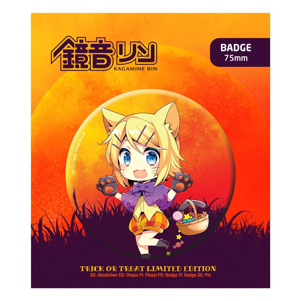 SU ORDINAZIONE Hatsune Miku Pin Badge Halloween Limited Edition Kagamine Rin