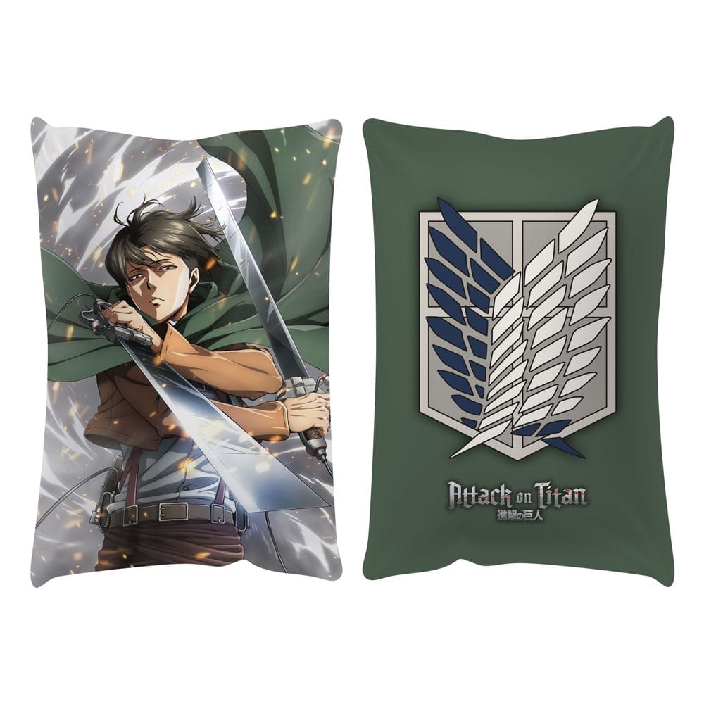 SU ORDINAZIONE Attack on Titan Pillow Levi Attack 50 x 35 cm