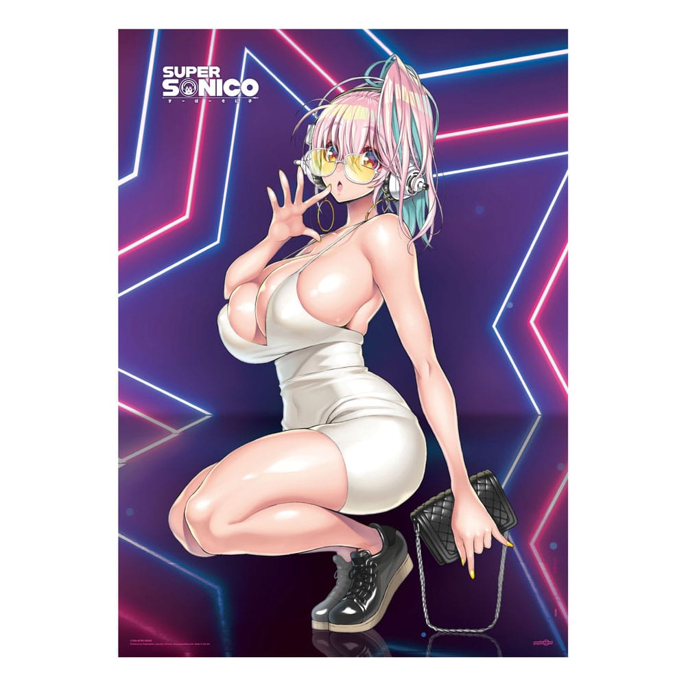 MADE TO ORDER Super Sonico Fabric Poster Super Star 84 x 118 cm *SPECIAL PRICE*