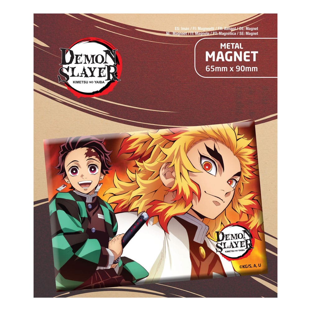 SU ORDINAZIONE Demon Slayer: Kimetsu no Yaiba Fridge Magnet Tanjiro & Kyojuro