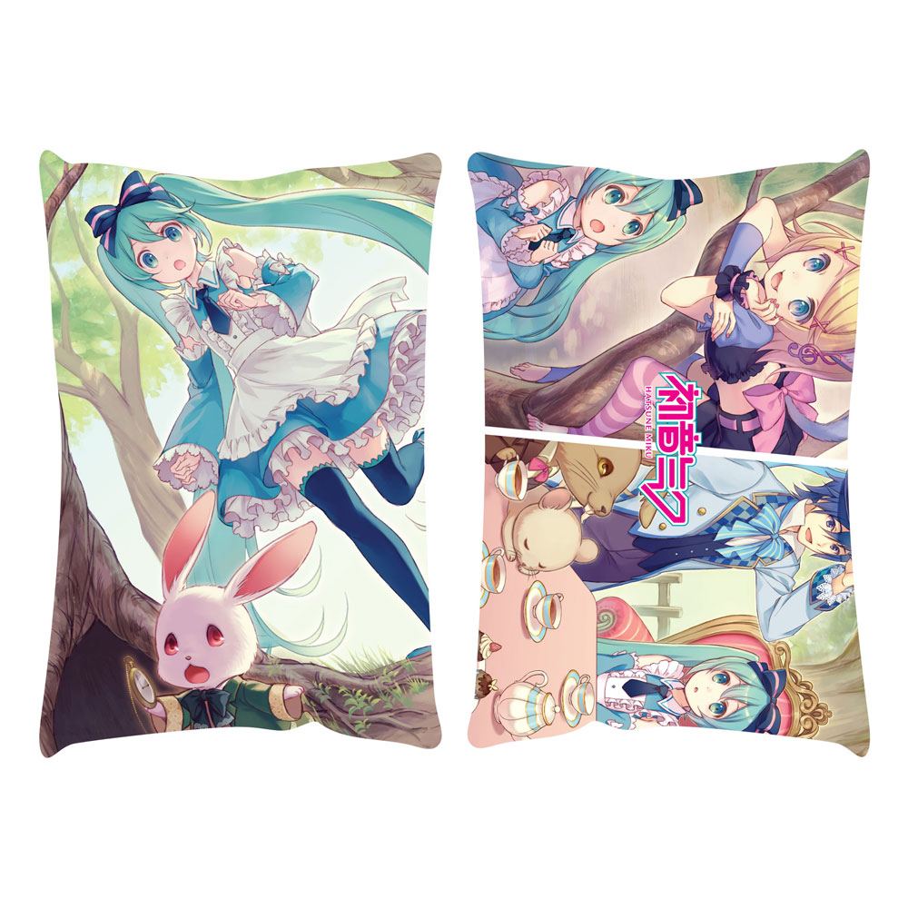 MADE TO ORDER Hatsune Miku Pillow Miku in Wonderlan 50 x 35 cm