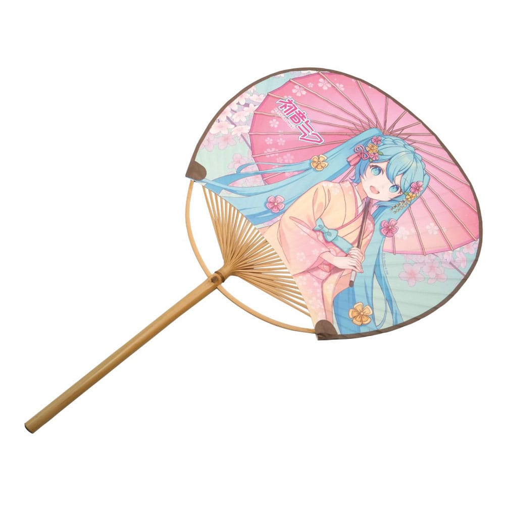 MADE TO ORDER Hatsune Miku Non-Folding Uchiwa Fan Miku Kimono