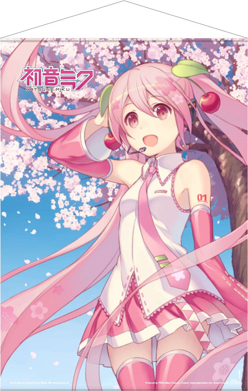 SU ORDINAZIONE Hatsune Miku Wallscroll Cherry Blossom 50 x 70 cm