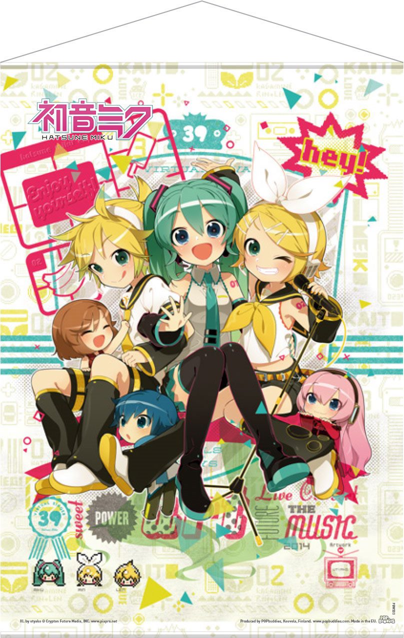 SU ORDINAZIONE Vocaloid Wallscroll Hey! Piapro Characters 50 x 70 cm