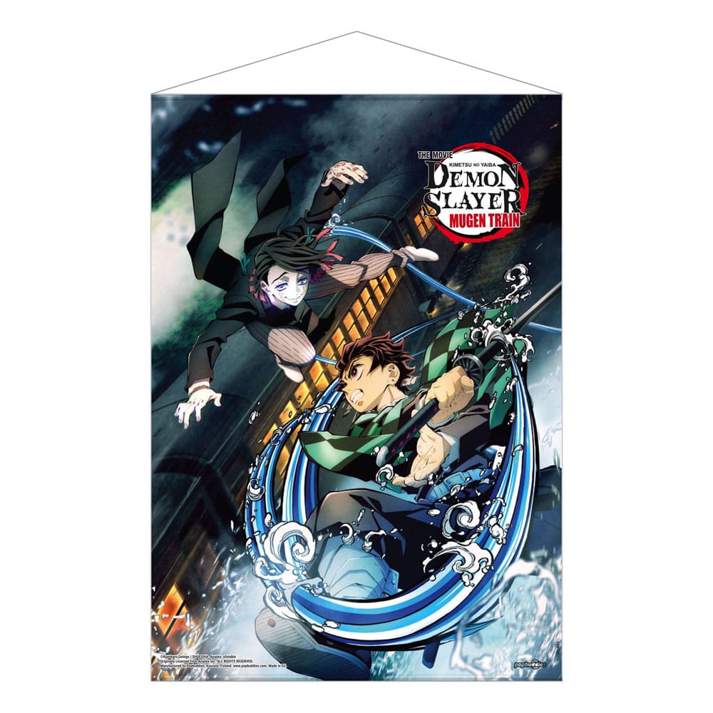 SU ORDINAZIONE Demon Slayer: Kimetsu no Yaiba Wallscroll Mugen Train Tanjiro Vs Enmu 50 x 70 cm