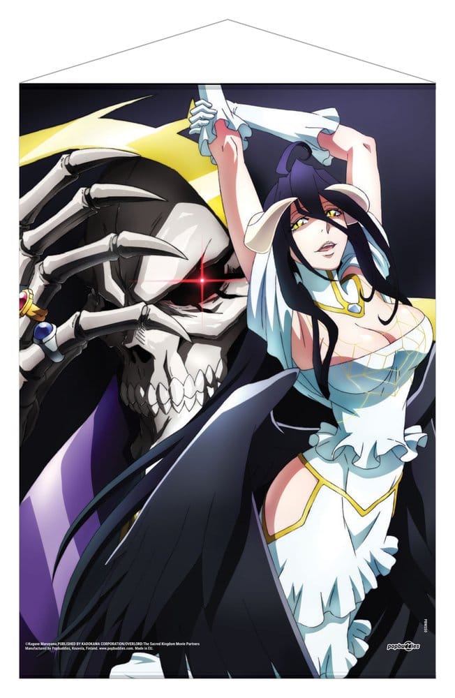 SU ORDINAZIONE Overlord Wallscroll Ainz Ooal Gown & Albedo 50 x 70 cm