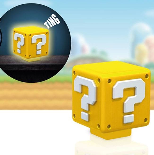 SU ORDINAZIONE Super Mario Nightlight with Sound Question Block 8 cm