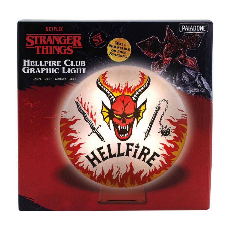 SU ORDINAZIONE Stranger Things Lamp Hellfire Club Logo 20 cm *PREZZO SPECIALE* ESAURITO