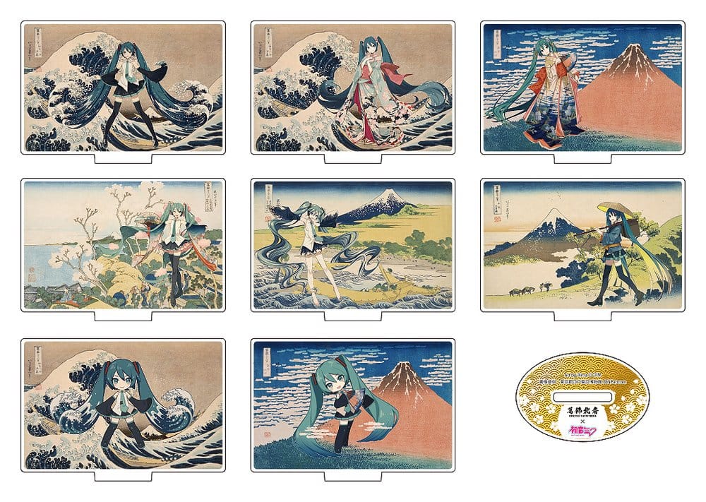 SU ORDINAZIONE Katsushika Hokusai x Hatsune Miku Acrylic Figure 5 cm Blind Box Assortment (8)