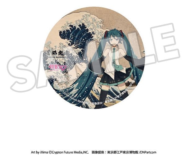 SU ORDINAZIONE Katsushika Hokusai x Hatsune Miku Pins 6 cm Blind Box Assortment (8)