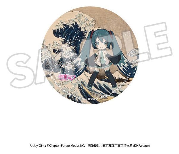 SU ORDINAZIONE Katsushika Hokusai x Hatsune Miku Pins 6 cm Blind Box Assortment (8)