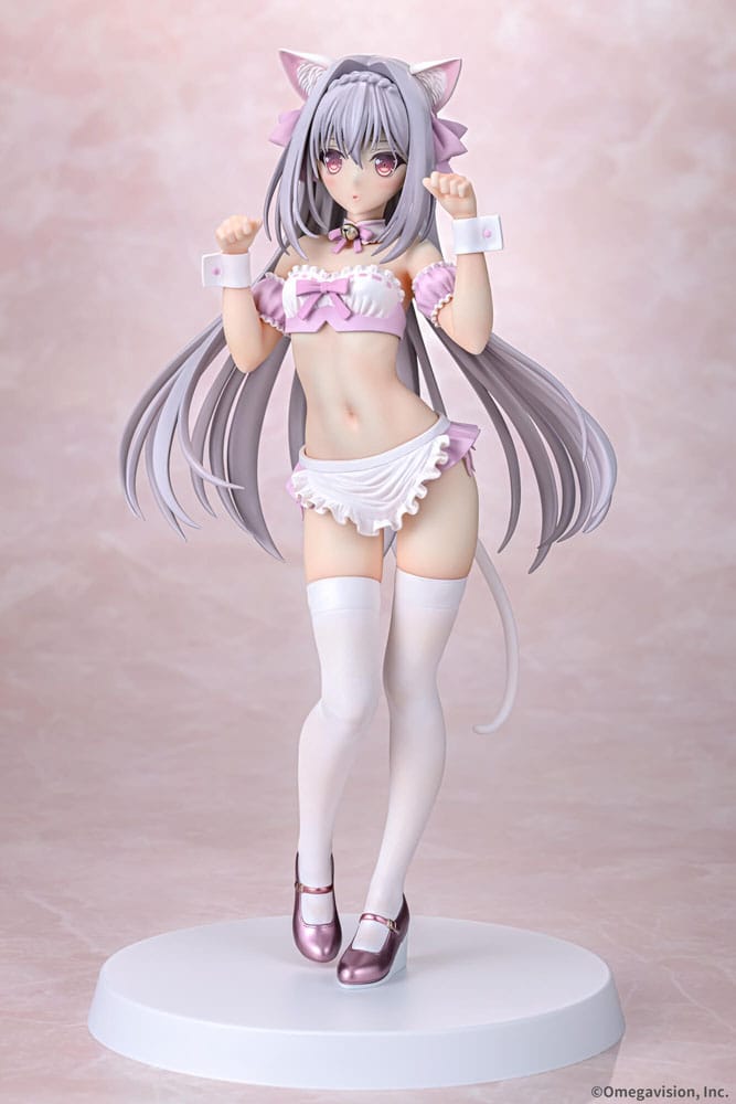 PREORDINE 09/2025 Tsuki ni Yorisou Otome no Sahou PVC Statue 1/6 Luna Sakurakouji Cat Maid Sakura Color Ver. 26 cm (18+) (PREORDINE NON CANCELLABILE)