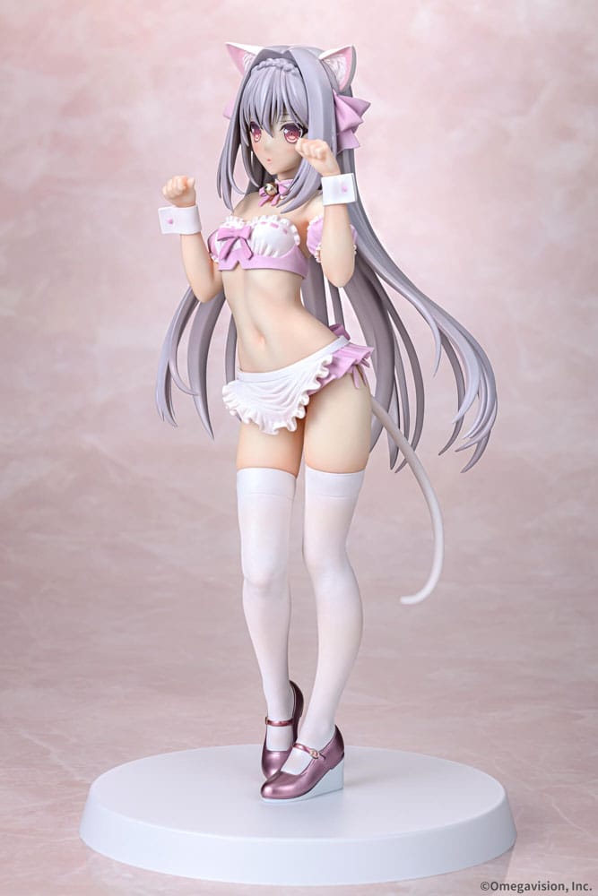 PREORDINE 09/2025 Tsuki ni Yorisou Otome no Sahou PVC Statue 1/6 Luna Sakurakouji Cat Maid Sakura Color Ver. 26 cm (18+) (PREORDINE NON CANCELLABILE)