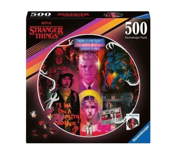 MADE TO ORDER Stranger Things Round Jigsaw Puzzle Friends Don't Lie (500 pieces)