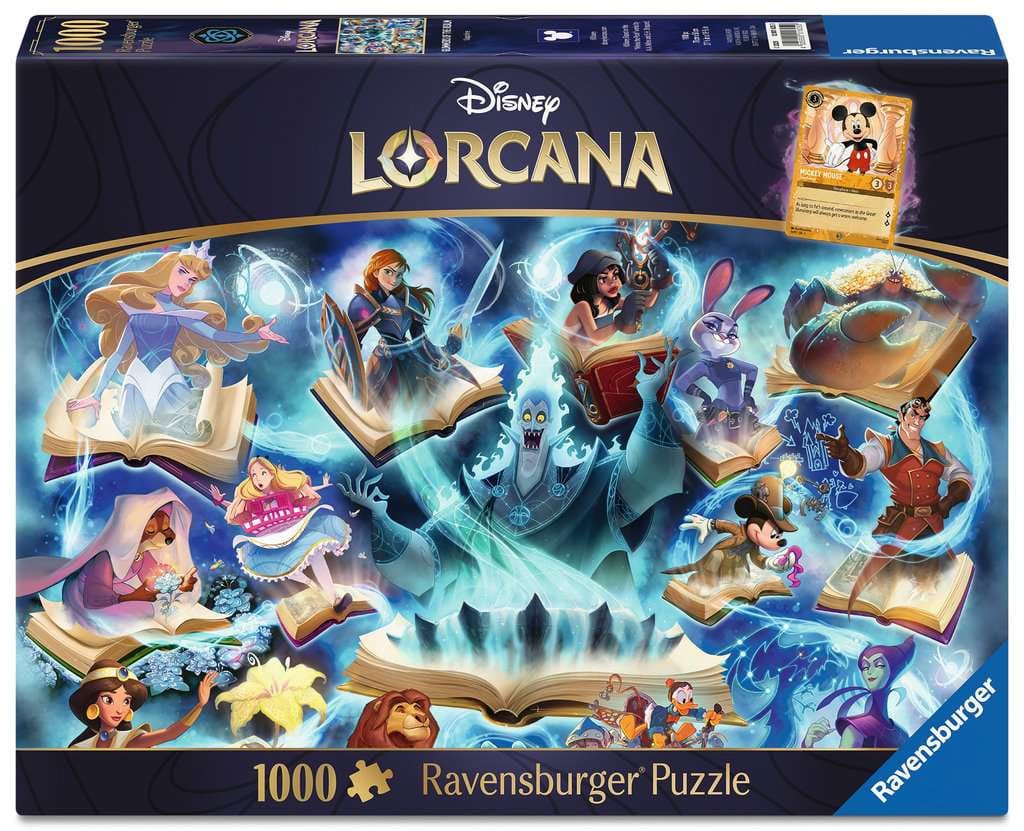 SU ORDINAZIONE Disney Lorcana Jigsaw Puzzle Glimmers of the Realm: Sapphire (1000 pieces)